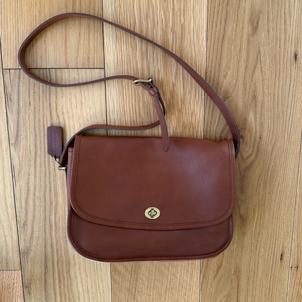 Vintage Brown Coach Crossbody Purse